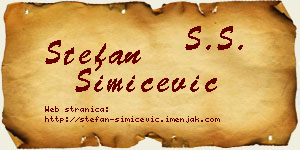 Stefan Simićević vizit kartica